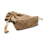 Brown Microfiber Fabric Drawstring Gift Bags 13x18cm For Bracelet